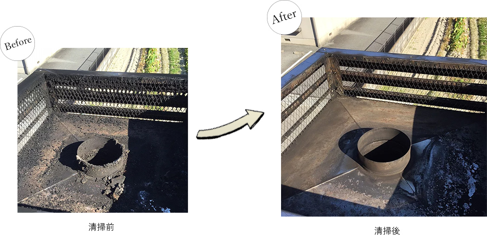角煙突タイプ煙突タイプbefore after